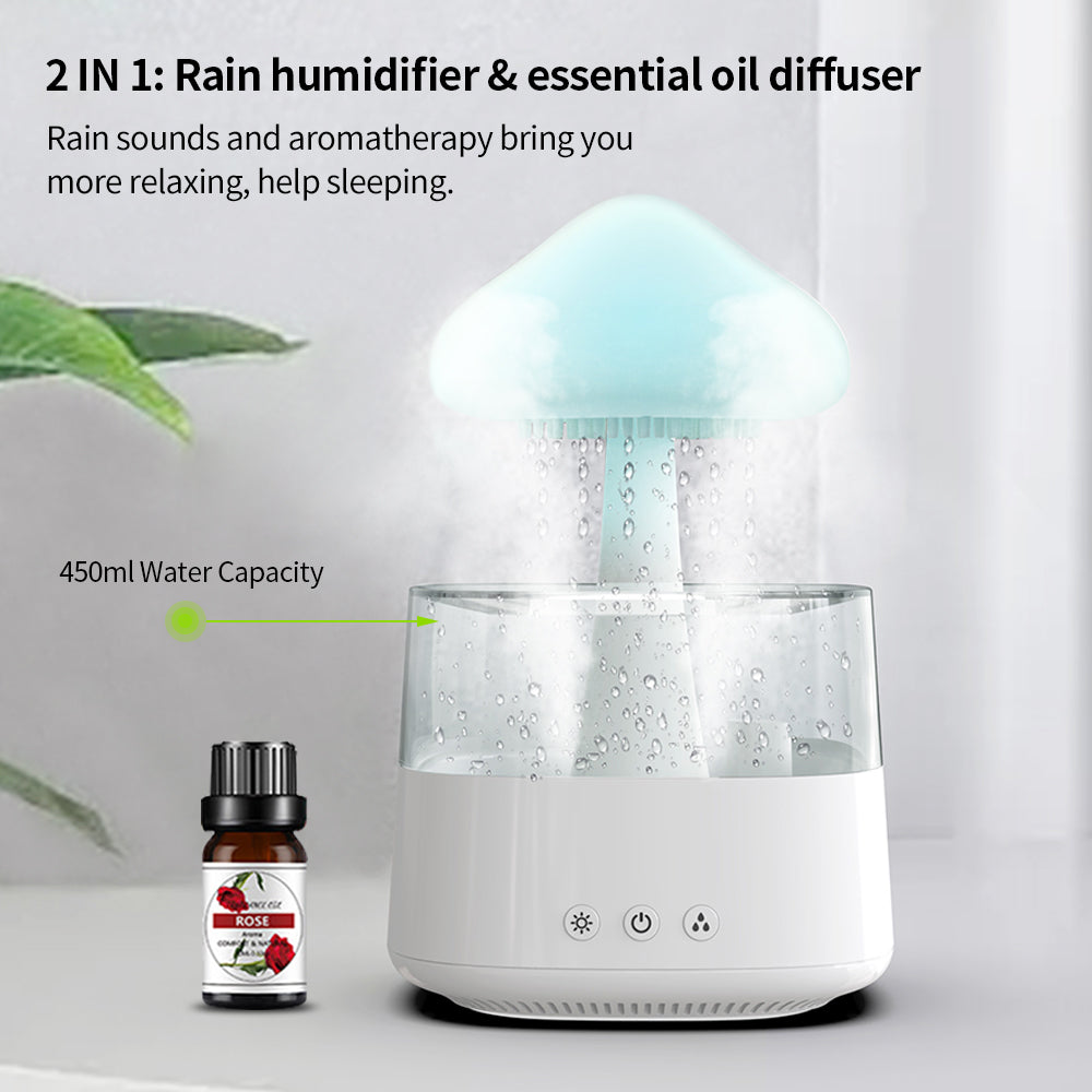 2-in-1 LED Desk Humidifier + Lamp with Essential Oil Diffusion